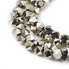 Electroplate Glass Beads Strands EGLA-F145-FP01-3