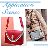 Aluminum & White Plastic Imitation Pearl Double Layer Decorative Purse Chains FIND-WH00670-127A-6