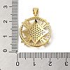 Brass Cubic Zirconia Pendants KK-K275-20G-3