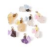 Raw Rough Natural Mixed Stone and Porcelain Pendants PALLOY-JF06070-1