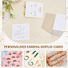 200Pcs Square Paper Earring Display Cards CDIS-ME0001-01A-4