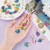 24Pcs Alloy Enamel & Iron Braiding Hair Pendants Decoration Clips PALLOY-AB00051-3