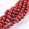 Grade AB+ Natural Red Jasper Round Beads Strands GSR6mmC011-1