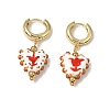 Brass Hoop Dangle Earrings KK-CBA8324-26G-01-4