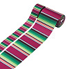 2Rolls 2 Styles Stripe Pattern Printed Polyester Grosgrain Ribbon OCOR-TA0001-37M-8