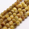 Natural Tiger Eye Bead Strands G-G735-23-10mm-03-1