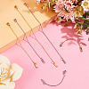 12Pcs 6 Style Brass & 304 Stainless Steel Cable Chains Extender FIND-DC0001-89-5