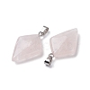 Natural Rose Quartz Pendants G-C110-05A-P-2