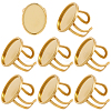 8Pcs 304 Stainless Steel Ring Components STAS-BBC0009-15-1