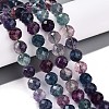 Natural Rainbow Fluorite Beads Strands G-T140-22C-2