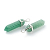 Natural Green Aventurine Pointed Pendants G-M378-01P-A08-3