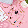 PandaHall Elite 1 Set Japanese Style Enamel Lucky Cat Brass Bell Decoration Phone Charms Strap KEYC-PH0001-89-4