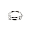 304 Stainless Steel Wire Wrap Expandable Adjustable Ring for Women RJEW-WH0007-01C-P-1