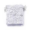 Rose Printed Organza Bags OP-R021-10x12-03-4