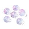 Transparent Spray Painted Glass Beads GLAA-I050-09J-1