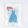 6/0 Opaque Colors Lustered Round Glass Seed Beads X-SEED-A012-4mm-123-3