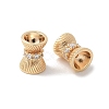 Brass Micro Pave Cubic Zirconia Beads KK-U052-22G-1