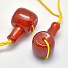 Natural Carnelian 3 Hole Guru Beads G-K208-02-A-08-2