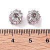 Brass Micro Pave Cubic Zirconia Beads KK-B102-31P-02-2