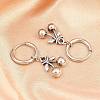 316 Surgical Stainless Cherry Hoop Earrings EJEW-C160-11A-5