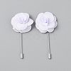Flower Polyester Brooches JEWB-WH20006-01G-1