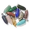 Natural & Synthetic Mixed Gemstone Pointed Pendants G-B127-18P-1