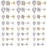 925 Sterling Silver Micro Pave Cubic Zirconia Stud Earring Findings STER-AR0001-28-1