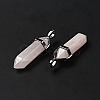 Natural Rose Quartz Double Terminated Pointed Pendants X-G-D415-12-2