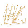 Brass Flat Head Pins KK-G331-11-0.7x40-2