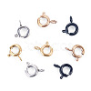 8Pcs 4 Colors 304 Stainless Steel Spring Ring Clasps STAS-TADJ001-09-3