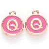 Golden Plated Alloy Enamel Charms ENAM-S118-08Q-1