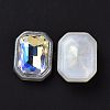 Rainbow Iridescent Plating Acrylic Cabochons X-OACR-E011-08-3