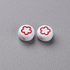 White Opaque Acrylic Beads MACR-N008-41D-3