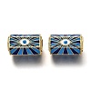 Brass Enamel Pendants ZIRC-I052-15C-1
