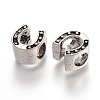 Tibetan Style Alloy European Large Hole Beads TIBEB-8021-AS-RS-2