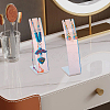 Acrylic Slant Back Dangle Earring Display Stands EDIS-WH0012-43-6