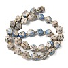 Natural Sesame Jasper Dyed Beads Strands G-U023-A08-01-3