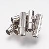 Tarnish Resistant Stainless Steel Locking Tube Magnetic Clasps X-STAS-H019-2-1