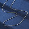 Brass Cable Chain Necklaces NJEW-D302-82P-2