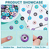 80Pcs 5 Colors Printed Freshwater Shell Charms SHEL-AR0001-12-4