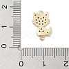 Brass Pave Clear & Black Cubic Zirconia Pet Kitten Connector Charms KK-Z061-01G-01-3