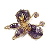 Butterfly Natural Amethyst Brooch G-A278-02G-06-2