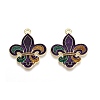 Carnival/Mardi Gras Theme Alloy Enamel & Glitter Powder Pendants ENAM-T020-53D-RS-1