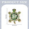1Pc Tortoise Golden Alloy Brooches JEWB-LP0004-10-2