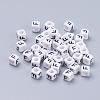 Acrylic Horizontal Hole Letter Beads PL37C9308-F-1