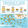 300Pcs 3 Styles Rondelle Brass Rhinestone Spacer Beads RB-TA0001-33G-4