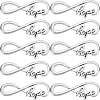 50Pcs Tibetan Style Alloy Infinity with Word Hope Connector Charms TIBE-SC0004-59-1
