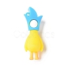 Opaque Resin Cute Duck Big Pendants RESI-D065-B02-2