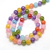 Synthetic Crackle Quartz Round Beads Strands G-L155-6mm-01-3