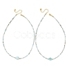 Natural Larimar Beaded Necklaces NJEW-JN06655-2